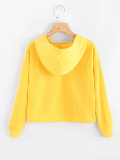 3D camera style fashion crop sweater