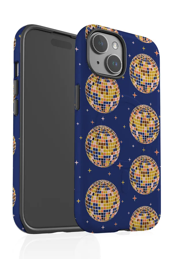 70s Disco Ball By Hannah Maria MagSafe Phone Case (Blue)