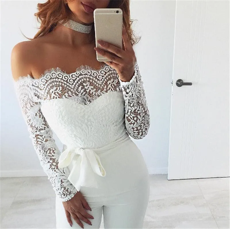 A LITTLE LACE ON TOP JUMPSUIT