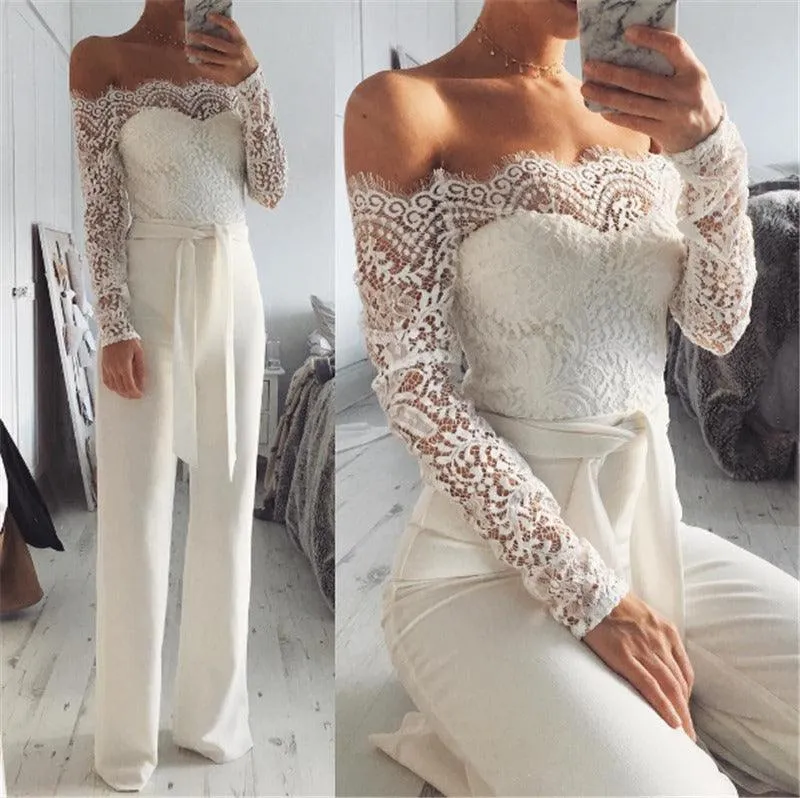 A LITTLE LACE ON TOP JUMPSUIT