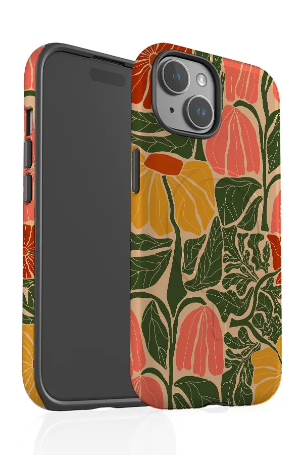 Abstract Flower Pattern MagSafe Phone Case (Multicolour)