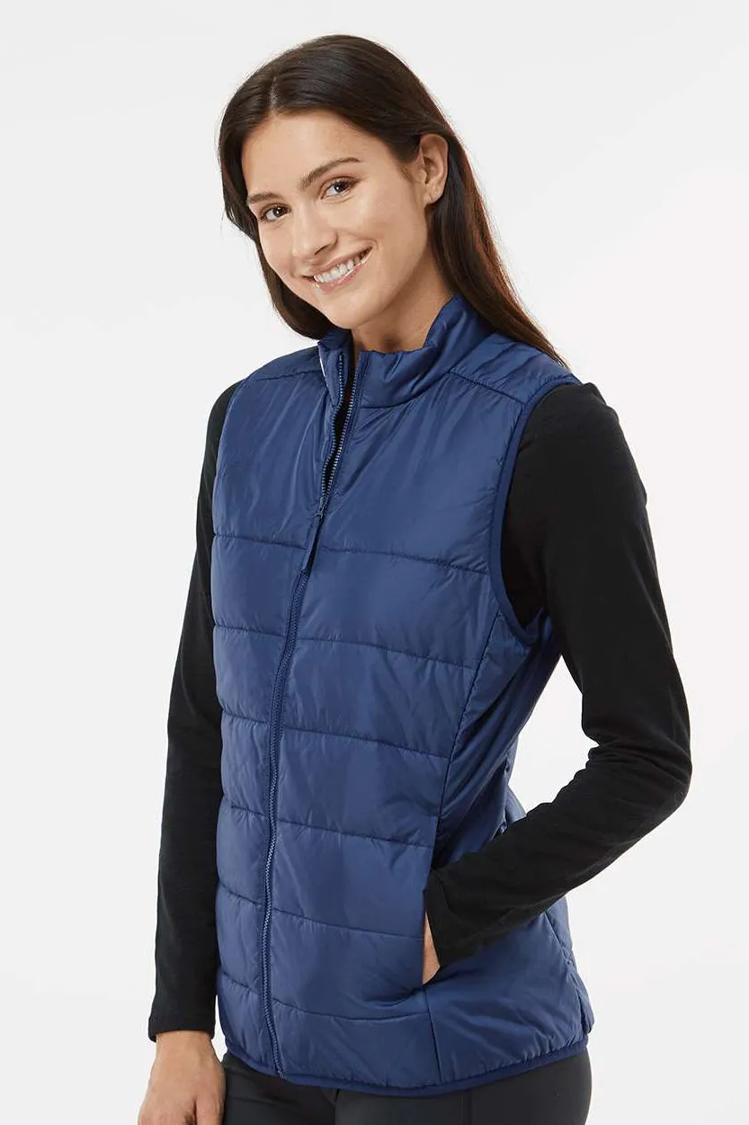 Adidas Womens Full Zip Puffer Vest - Team Navy Blue