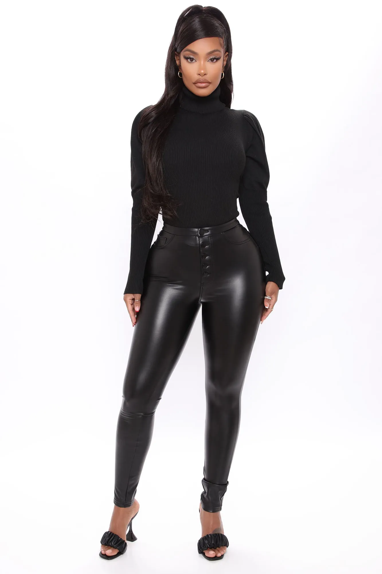 Adored By You Turtleneck Sweater - Black