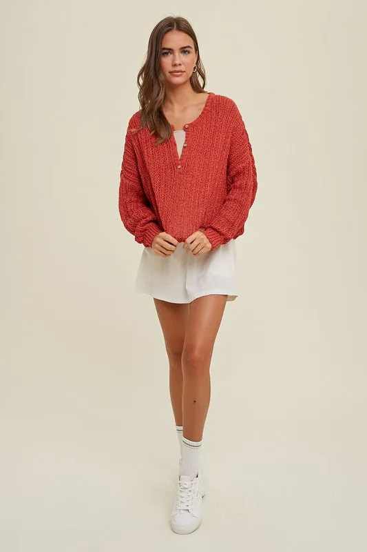 Afternoon Delight Brick Sweater