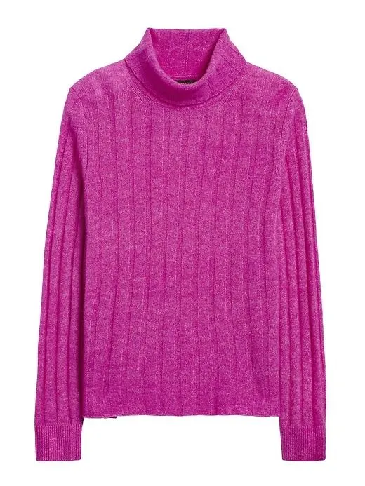 Aire Turtleneck Sweater in Bright Magenta