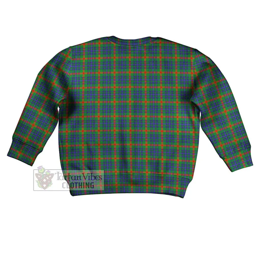 Aiton Tartan Kid Ugly Sweater with Family Crest