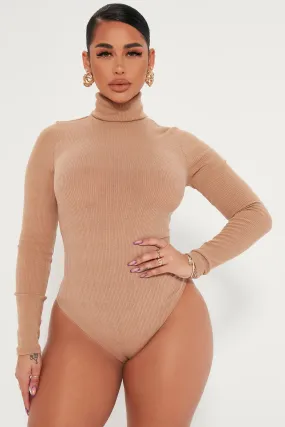 Alanna Turtleneck Bodysuit - Camel