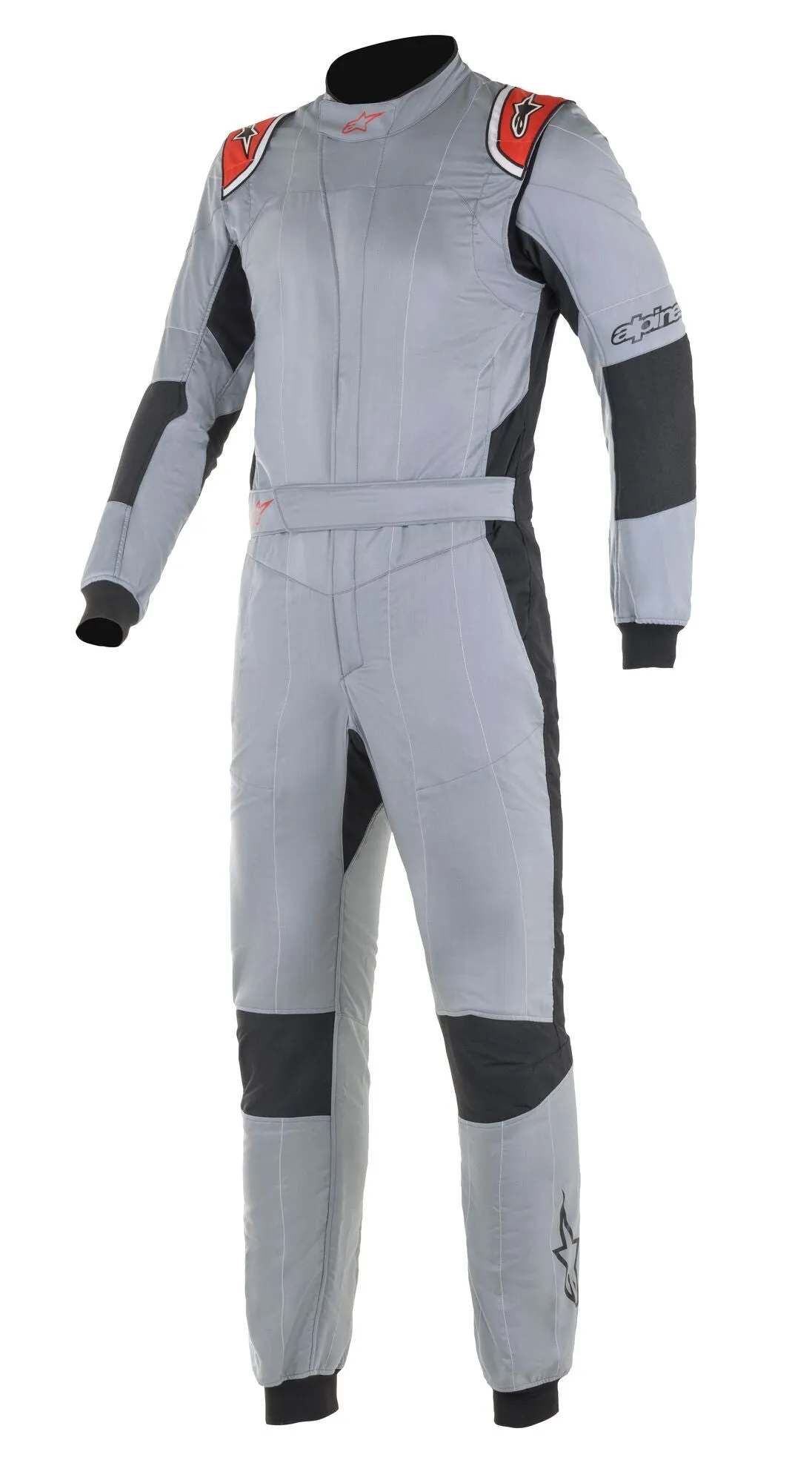 ALPINESTARS 3354020_9083_54 GP TECH v3 Racing suit, FIA 8856-2018, mid gray/red, Size 54