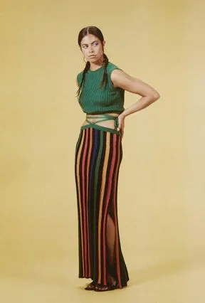 ANDEAN COLLECTIVE LORETTA TIE SKIRT IN RAINBOW