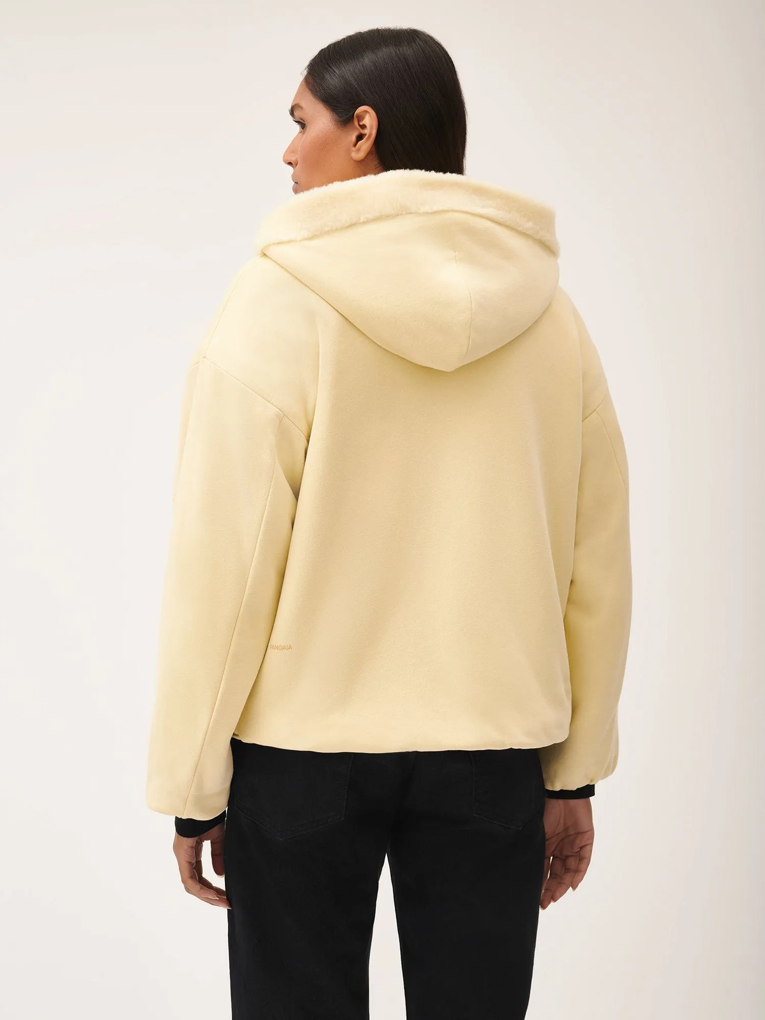 Archive Recycled Wool Fleece Reversible Bomber Jacket—rind yellow