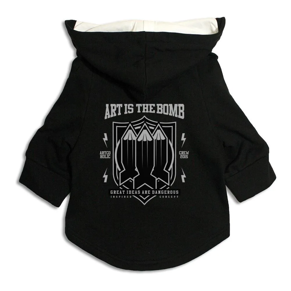 Art Is The Bomb Cat Hoodie Jacket