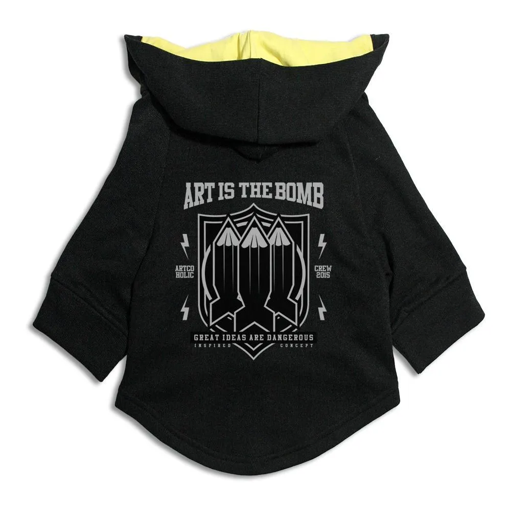 Art Is The Bomb Cat Hoodie Jacket