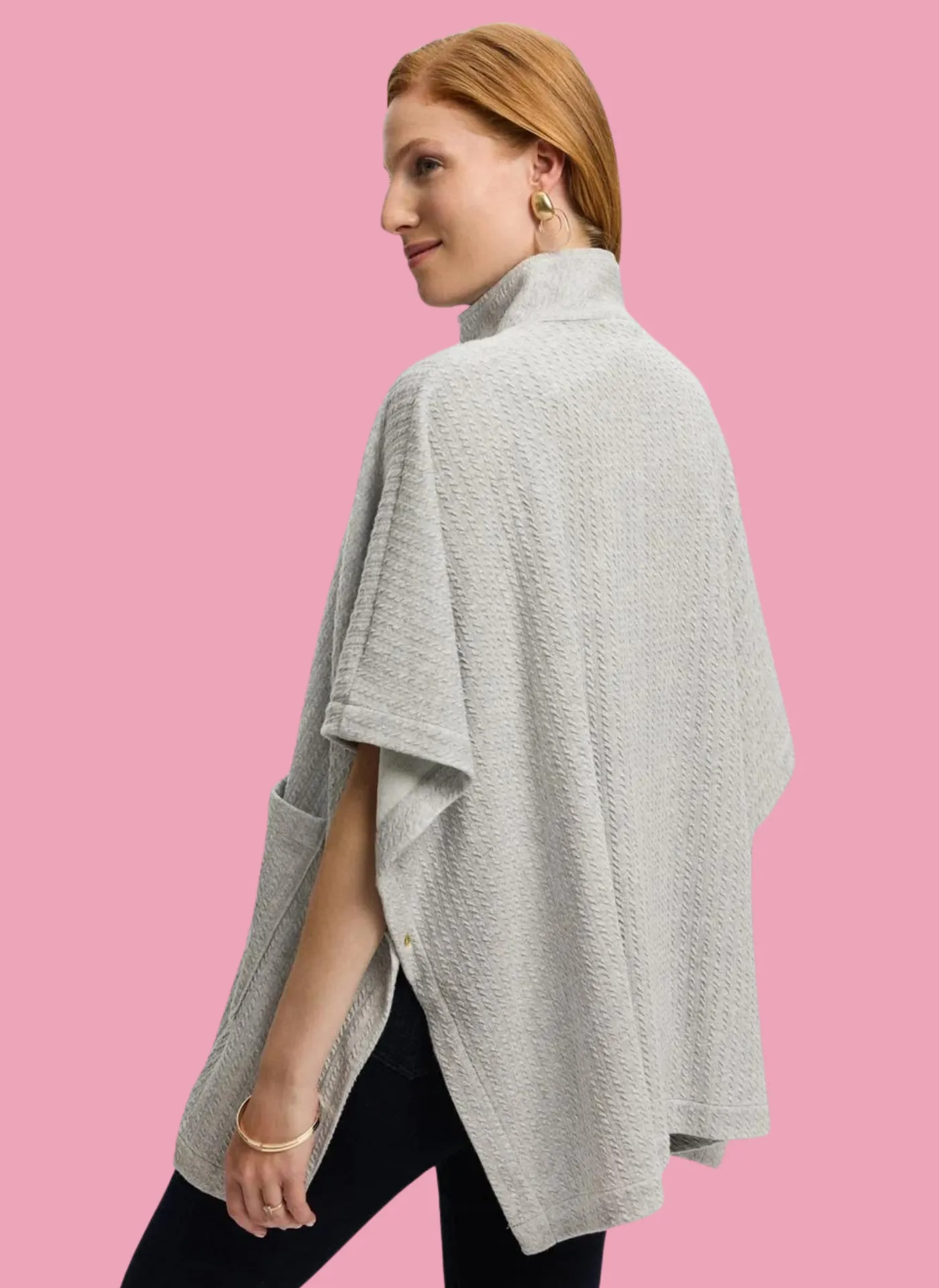 Aspyn Cable Knit Cape