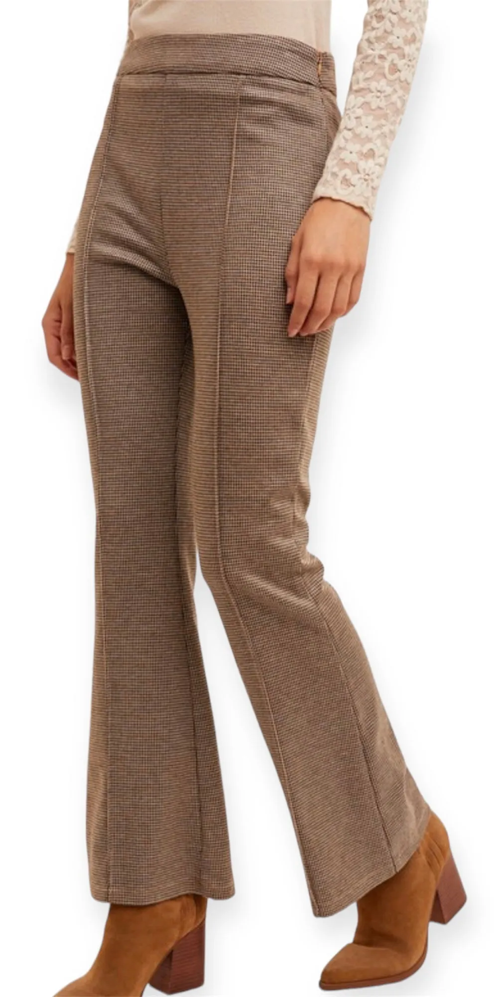 Autumn Knit Flared Pants