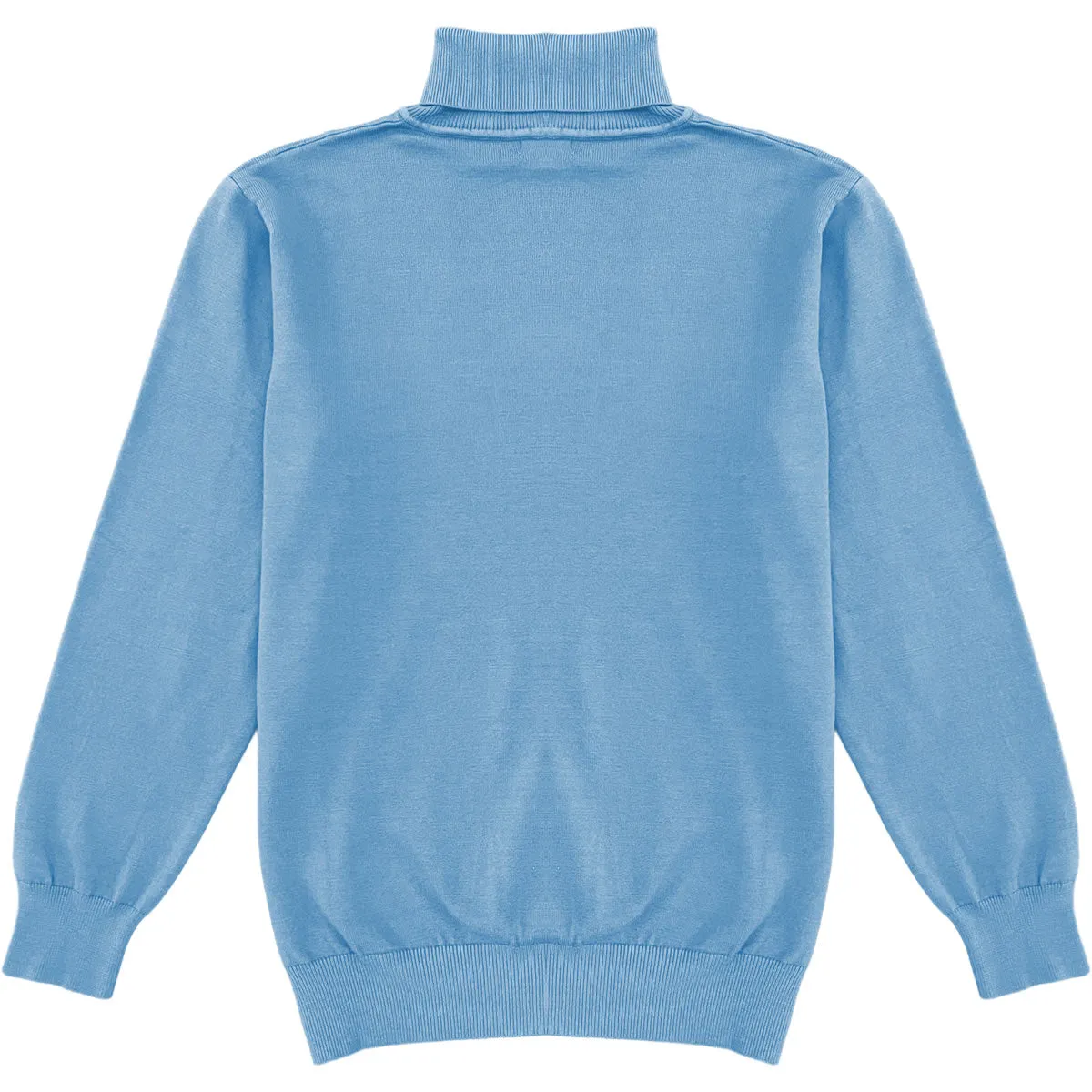 Baby Blue Mens Long Sleeve Knit Turtleneck Sweater