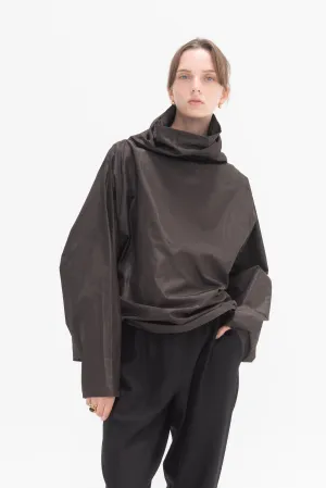 Batwing Oversized Turtleneck, Brown