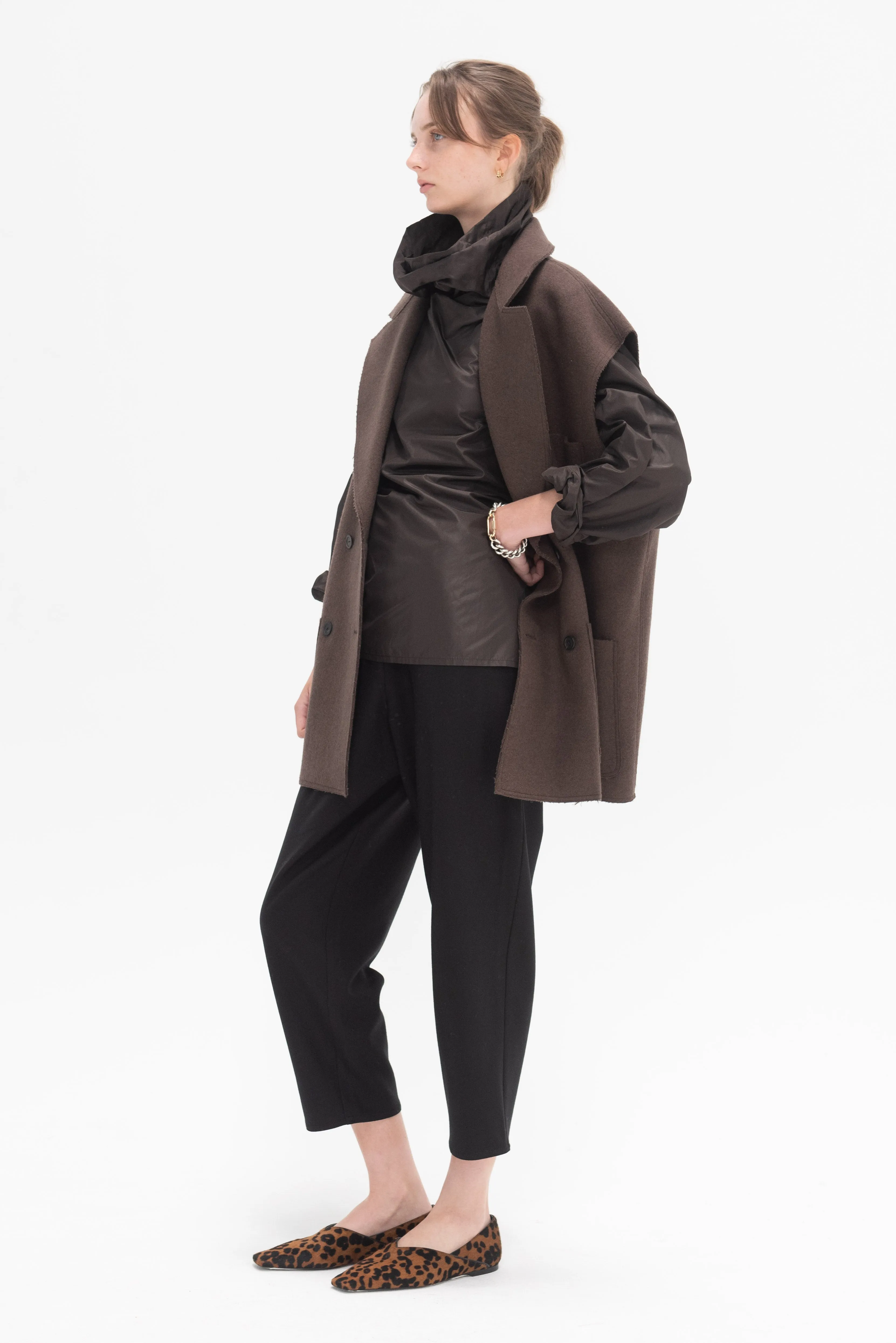 Batwing Oversized Turtleneck, Brown