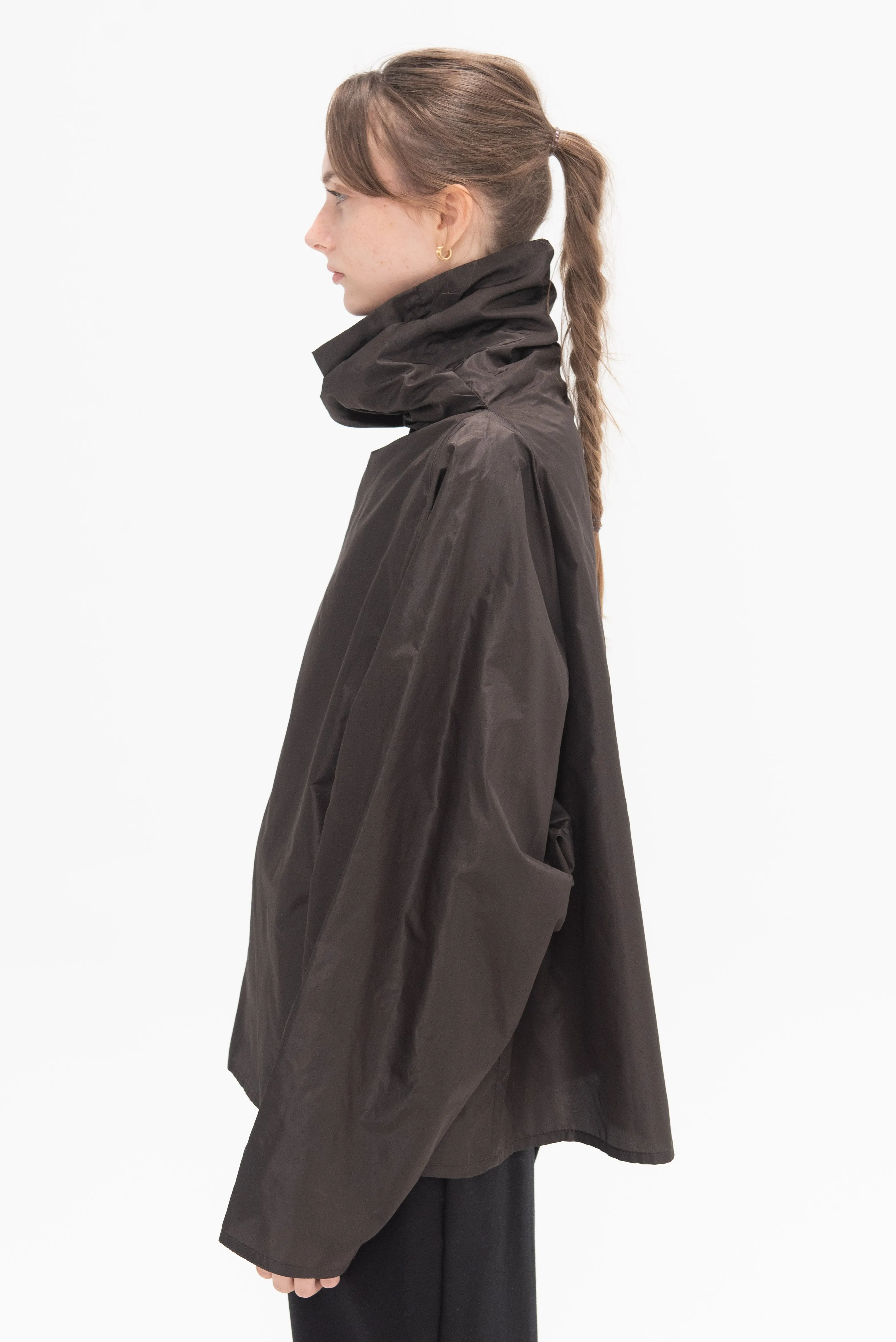 Batwing Oversized Turtleneck, Brown