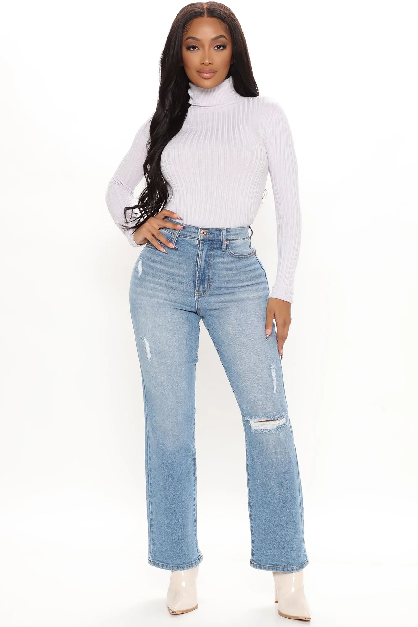 Be Yourself Sweater Top - Lilac