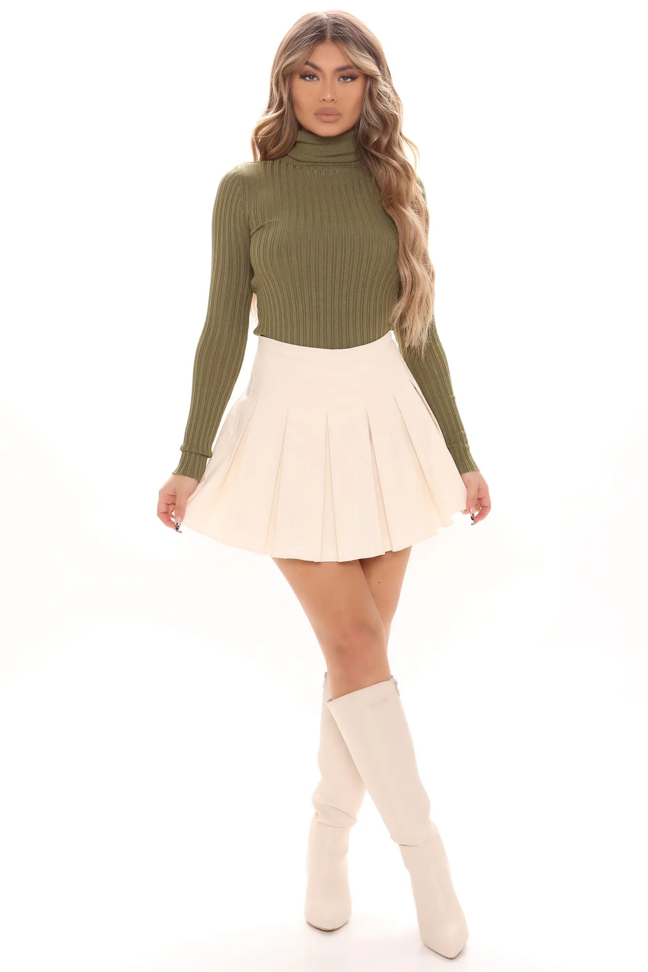 Be Yourself Sweater Top - Olive