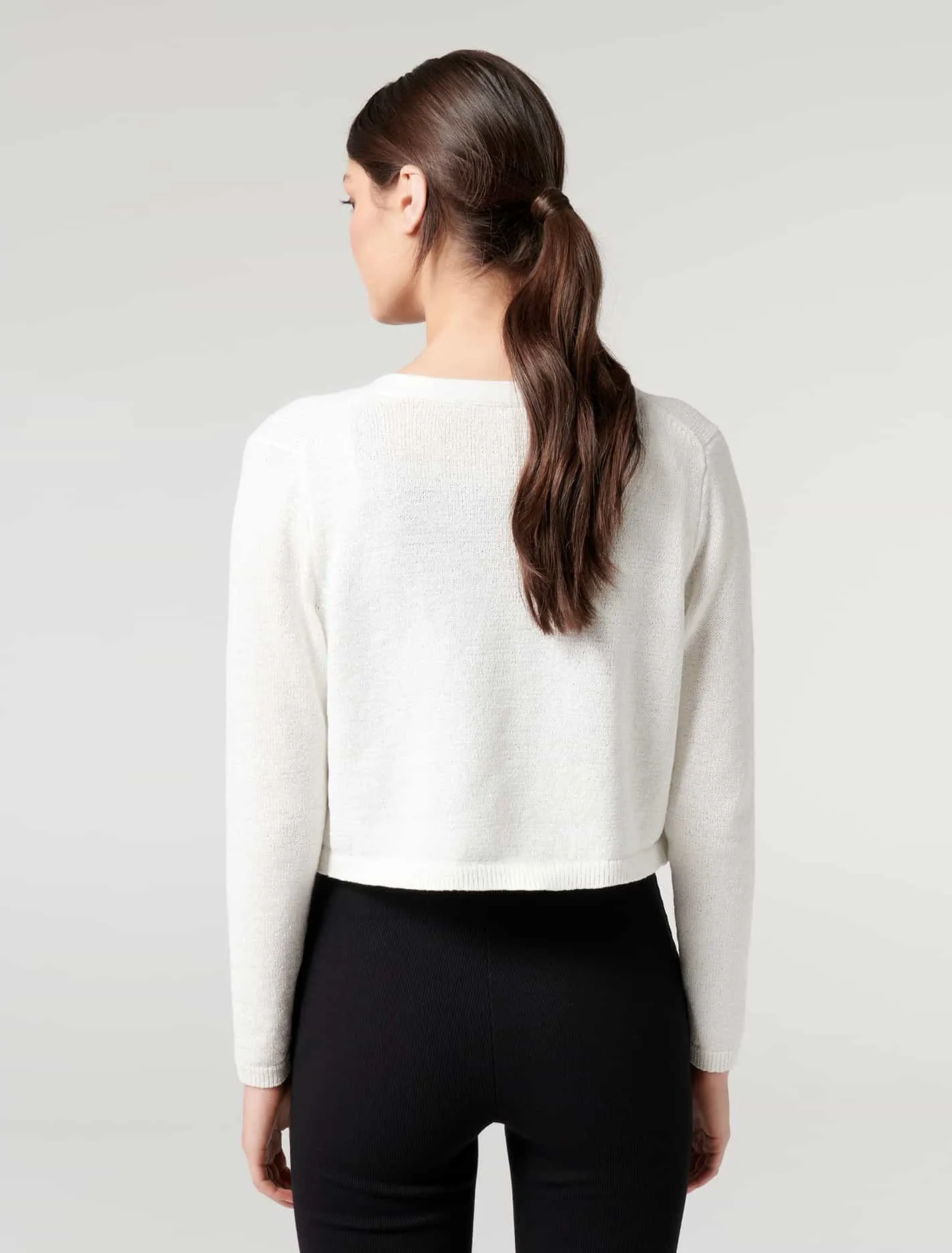 Beck V Neck Crop Knit Cardigan