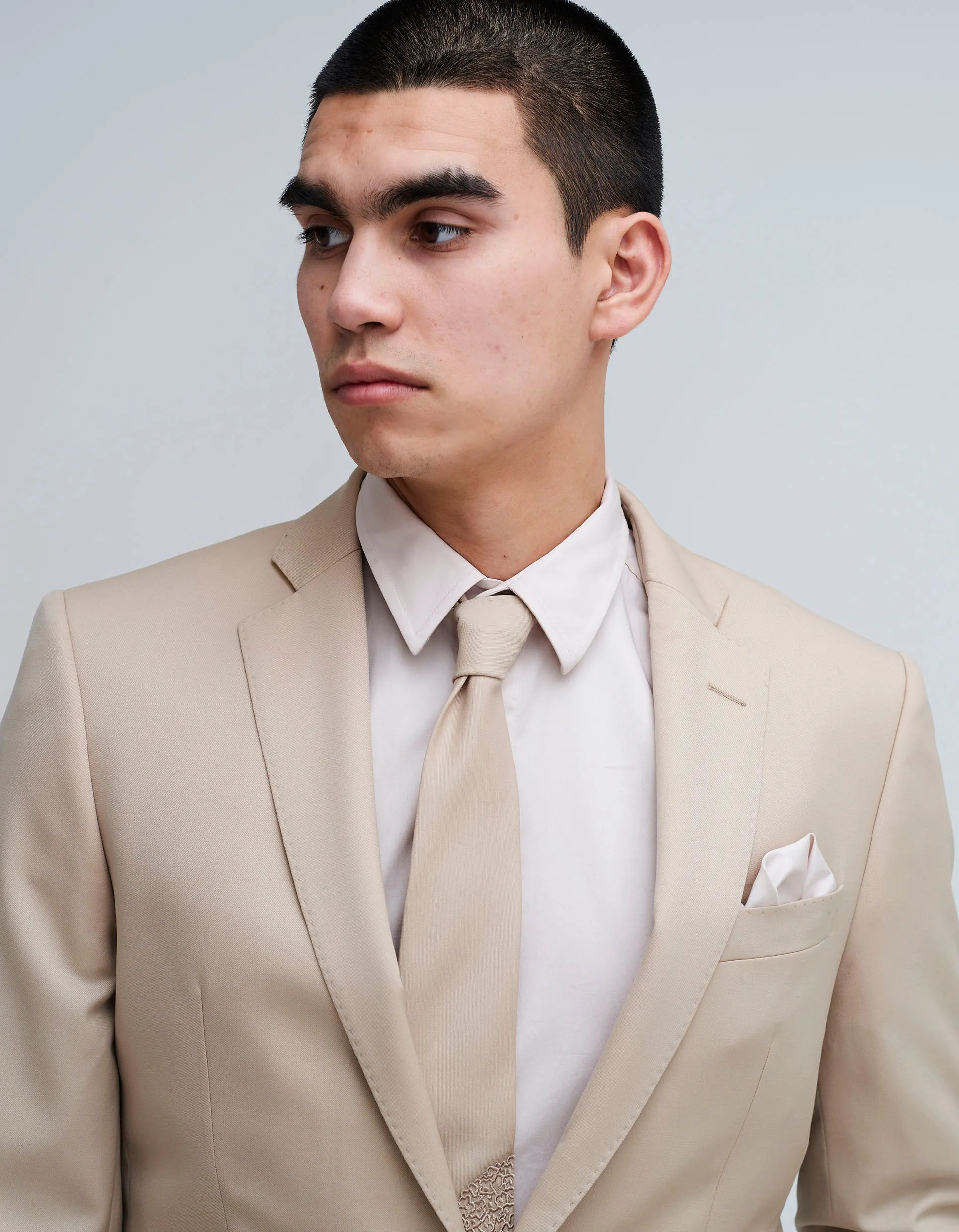 Beige Wool 2 Piece Suit GOLD COLLECTION