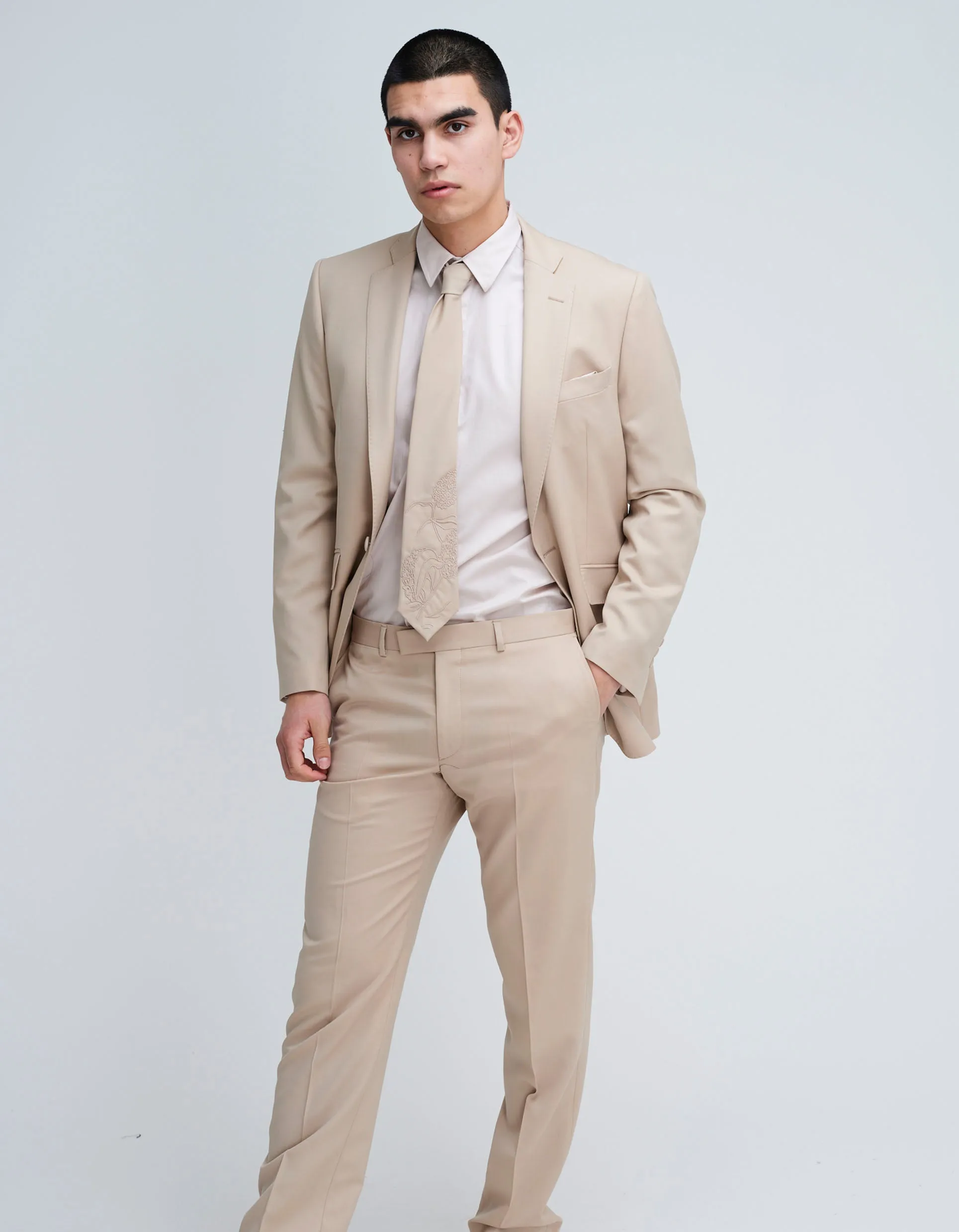 Beige Wool 2 Piece Suit GOLD COLLECTION