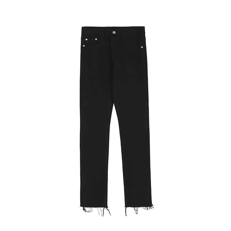 Black Slim Fit Flared Jeans