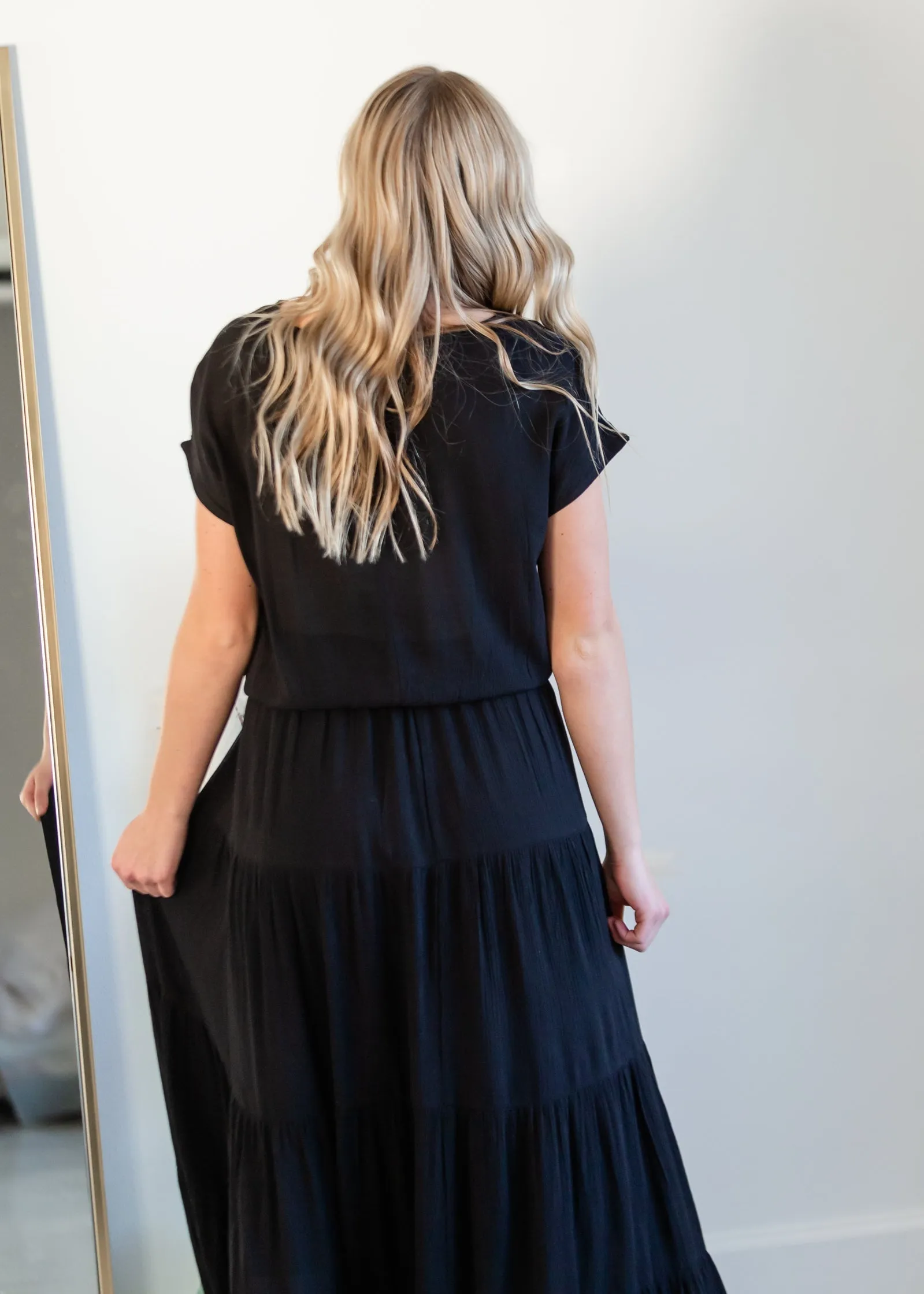 Black Tiered Ruffle Maxi Skirt - FINAL SALE