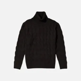 Black Turtleneck Sweater for Men