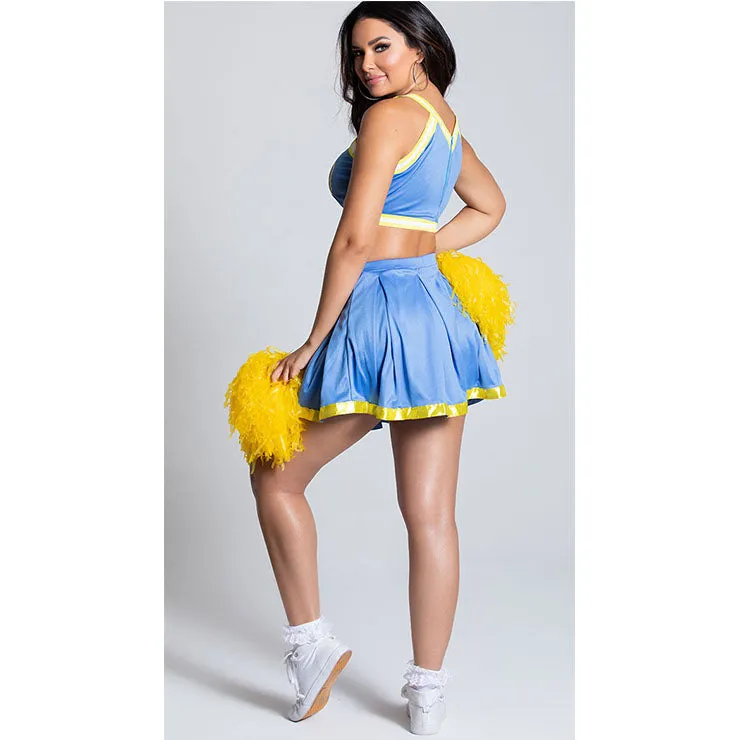 Blue and Yellow Cheerleader Costume