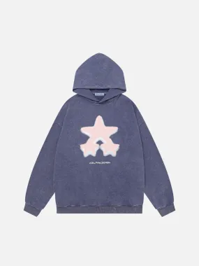 Blurring Star Washed Hoodie