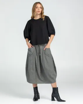 Boom Shankar Guru Skirt Winter Black Chambray