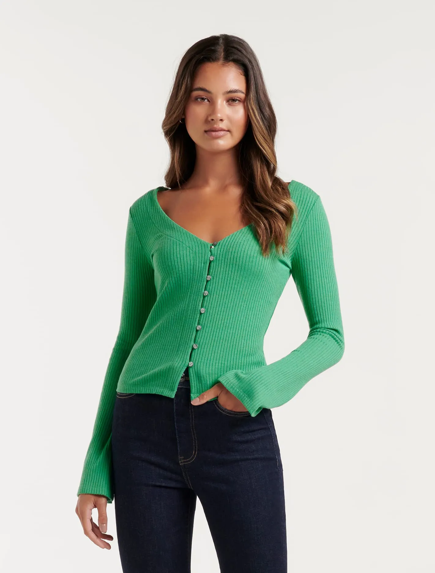 Brittany Button Down Cardi Top