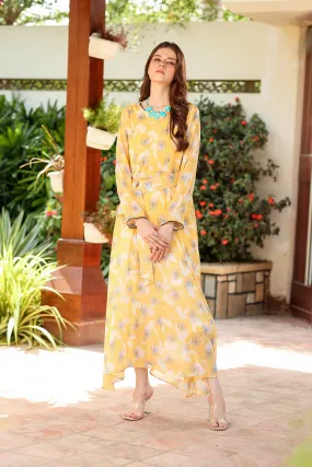 Canary yellow Maxi Dress testing