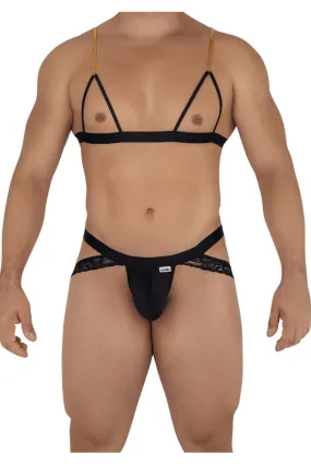 CandyMan 99582 Harness-Jockstrap Outfit Color Black