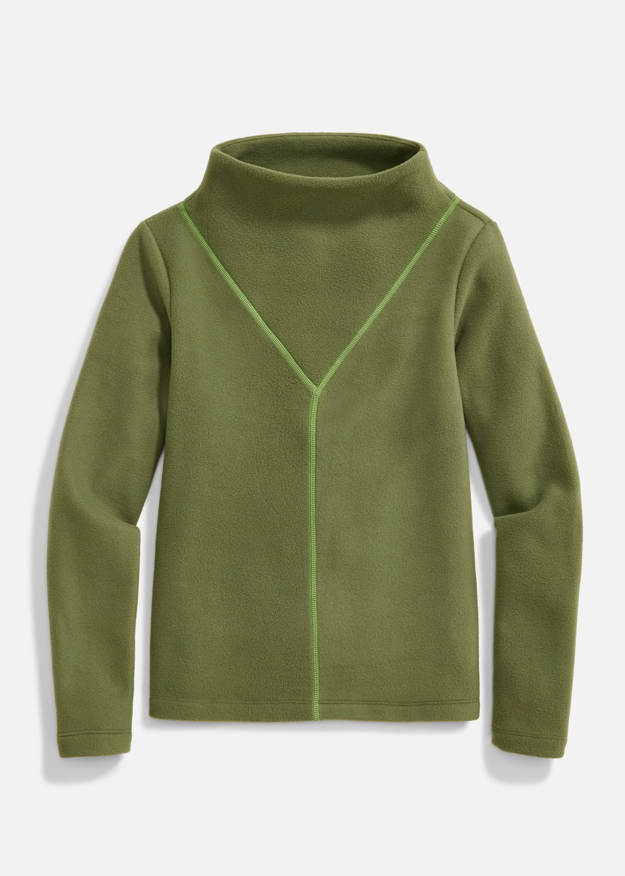 Carroll Street Turtleneck in Vello Fleece (Army Green)