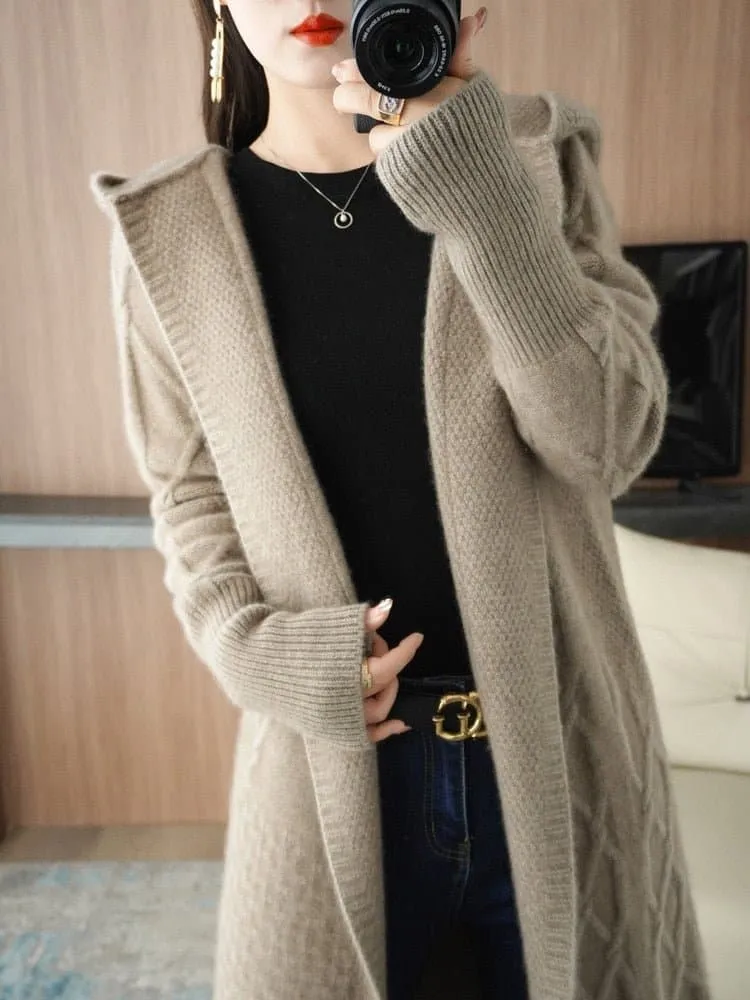 Cashmere Hood Collar Sweater