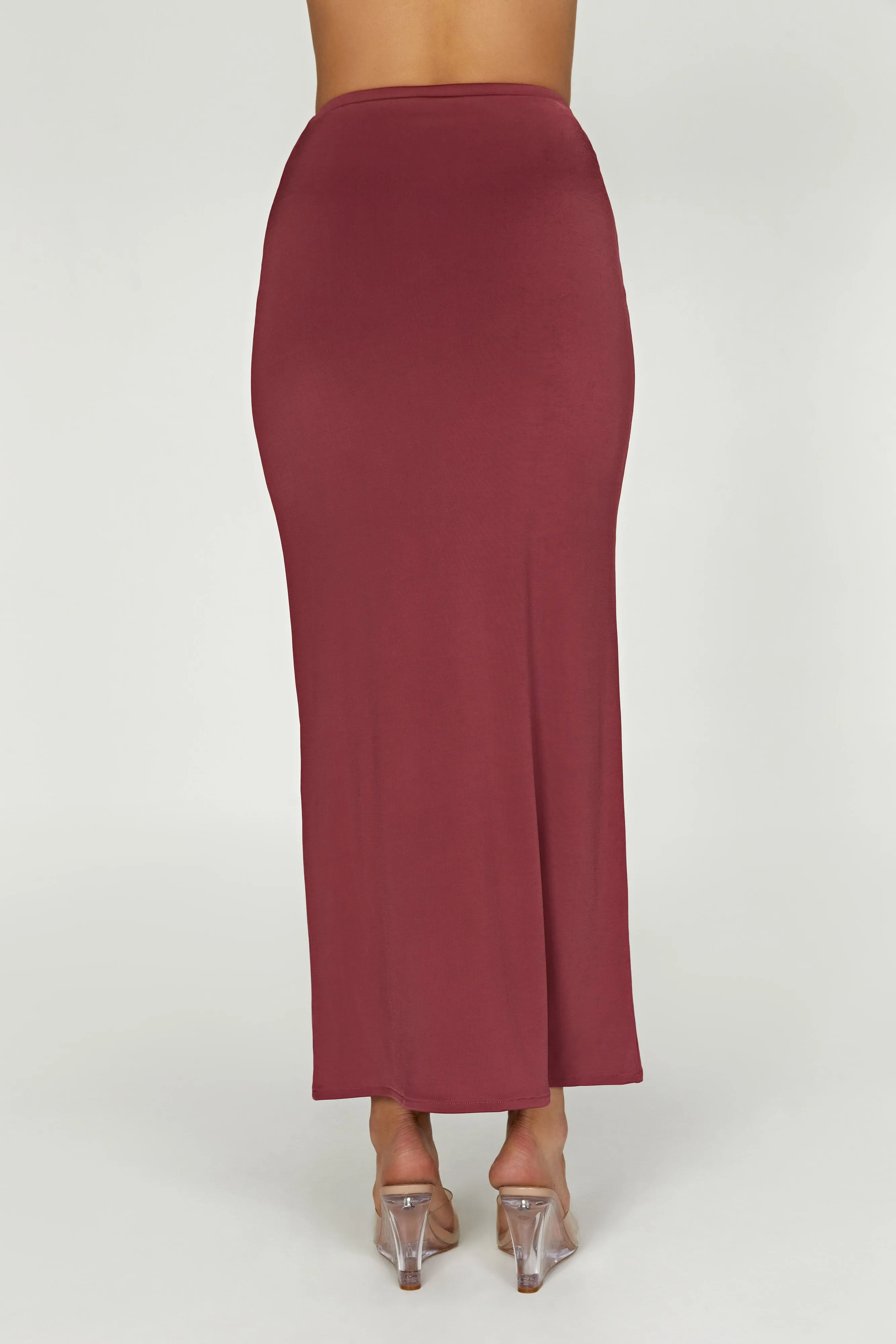 Ceri Maxi Twist Skirt - Wine