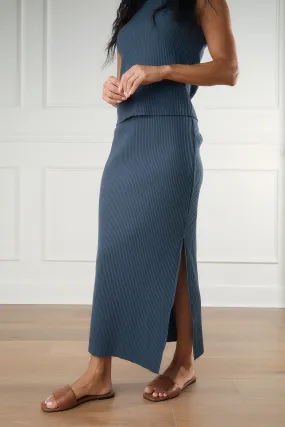 Charcoal Ribbed Skirt