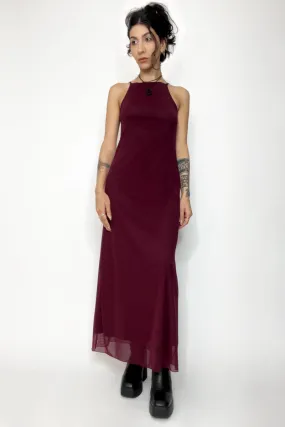 Charmed Mesh Dress - Merlot