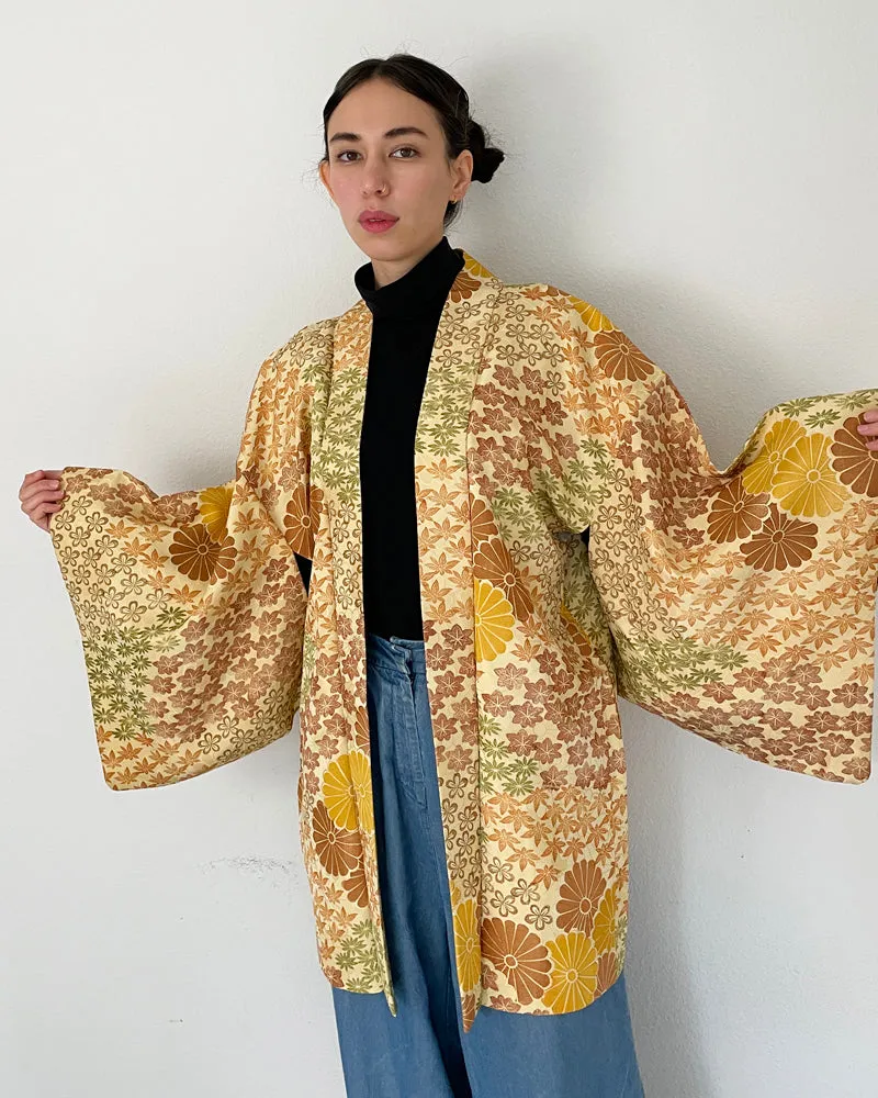 Chrysanthemum, Maple Leaf, Plum Blossom Haori Kimono Jacket