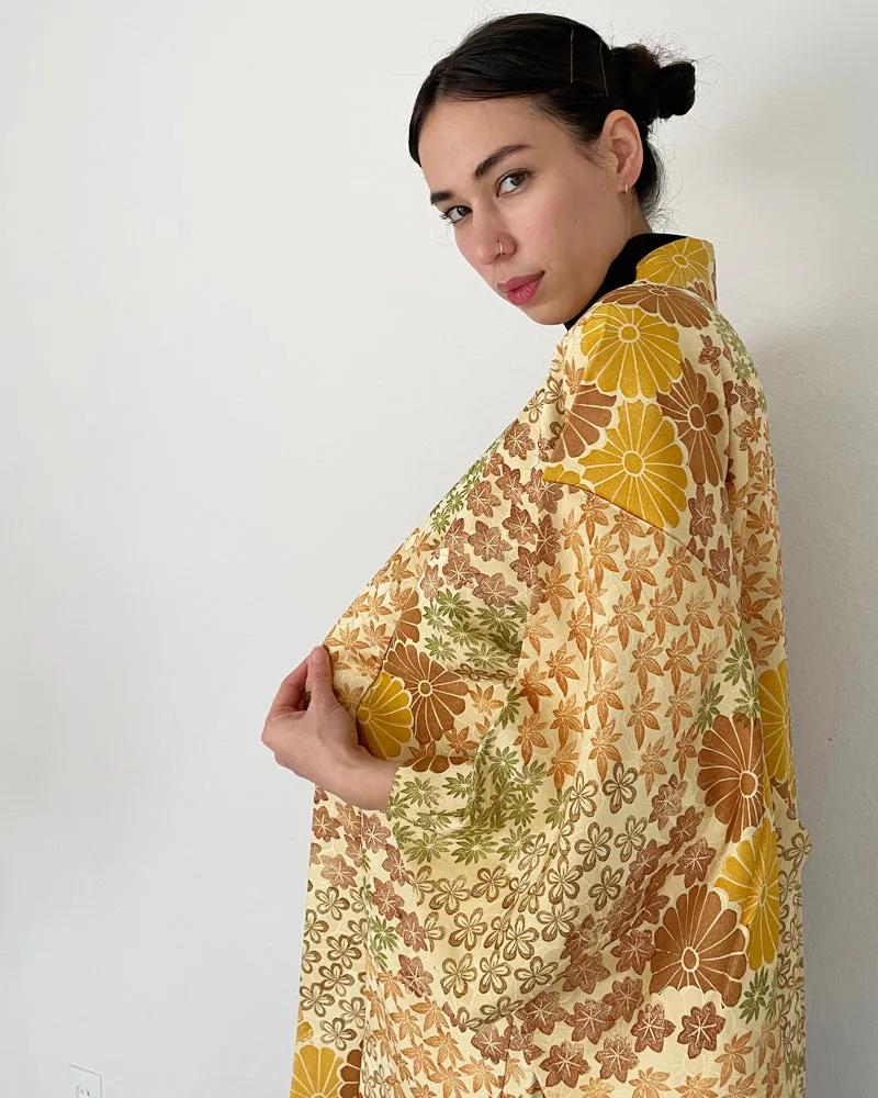 Chrysanthemum, Maple Leaf, Plum Blossom Haori Kimono Jacket