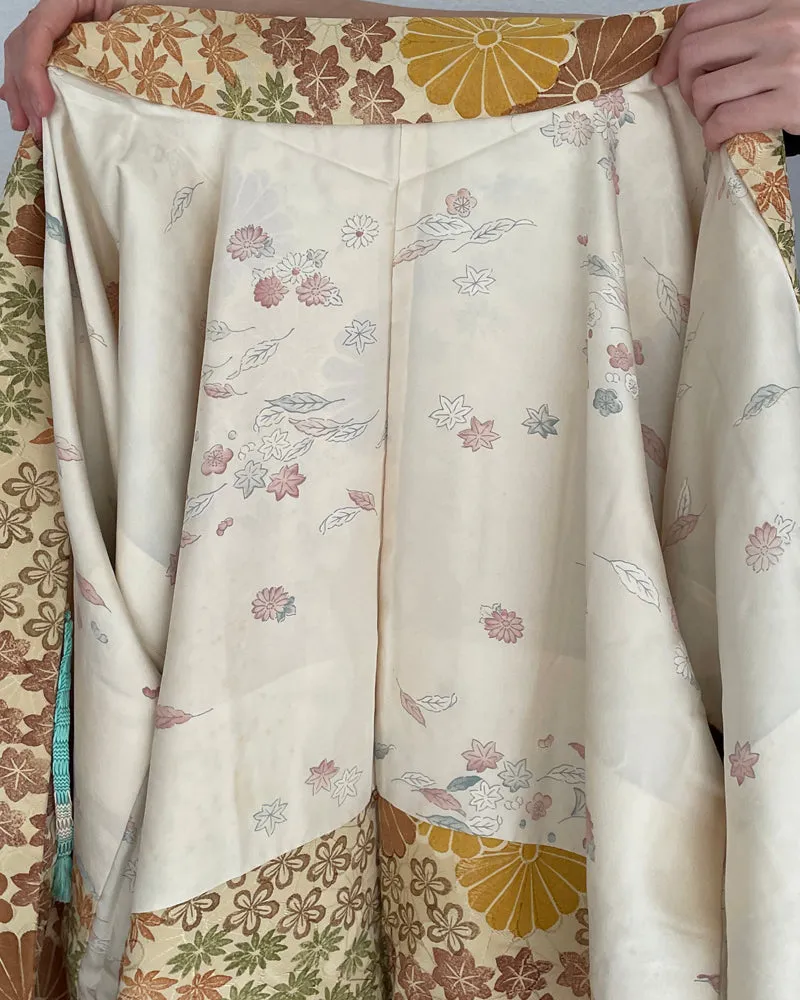 Chrysanthemum, Maple Leaf, Plum Blossom Haori Kimono Jacket