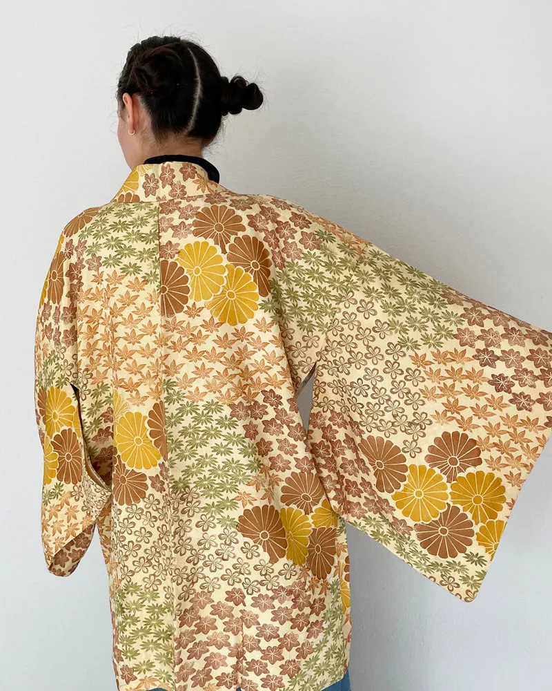 Chrysanthemum, Maple Leaf, Plum Blossom Haori Kimono Jacket