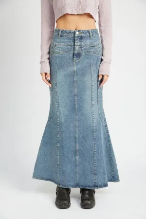 Cierra Denim Maxi Skirt