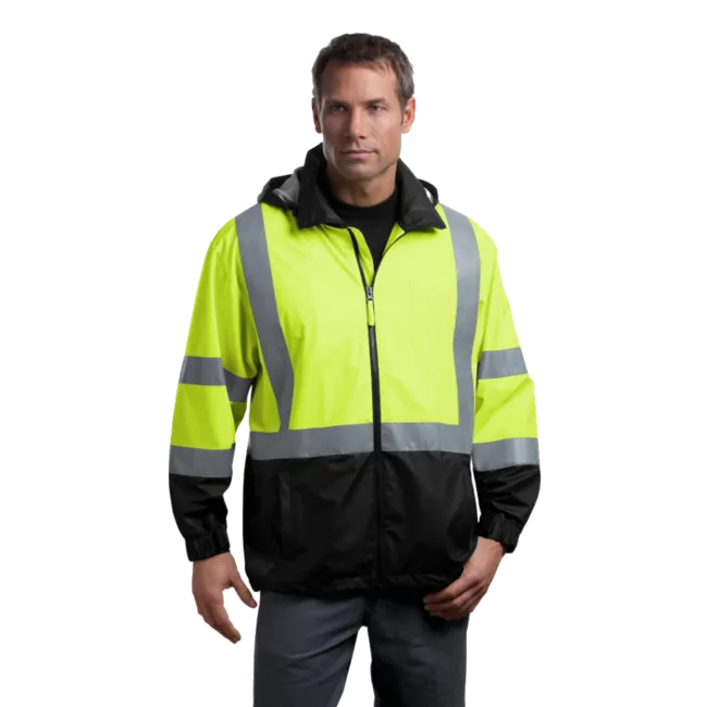 Class 3 ANSI 2-Tone Reflective Windbreaker Jacket