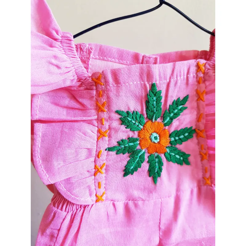 Coco & Ginger Dolls Wilde Jumpsuit - Hand Embroidery Rose