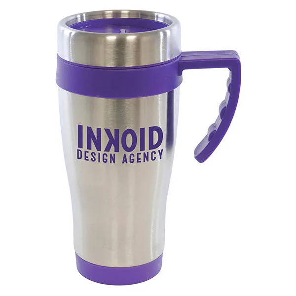 Colour Trim Stainless Steel Travel Mug