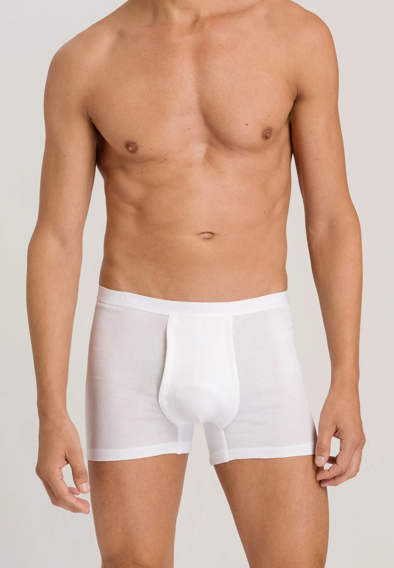 Cotton Pure Cotton Boxer Brief With Fly | White 73634-101